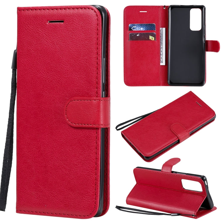 For Huawei Honor 30 Pro Solid Color Horizontal Flip Protective Leather Case with Holder & Card Slots & Wallet & Lanyard