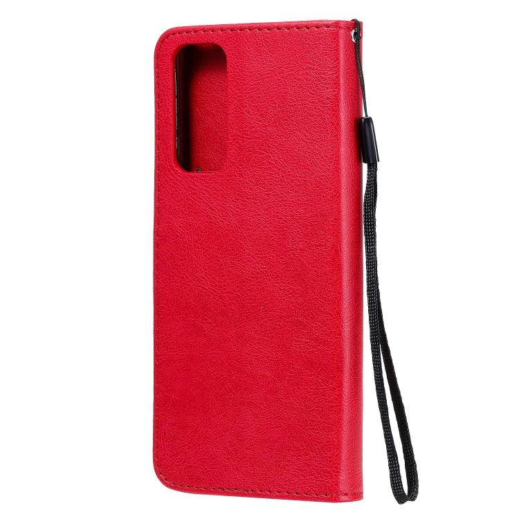 For Huawei Honor 30 Pro Solid Color Horizontal Flip Protective Leather Case with Holder & Card Slots & Wallet & Lanyard