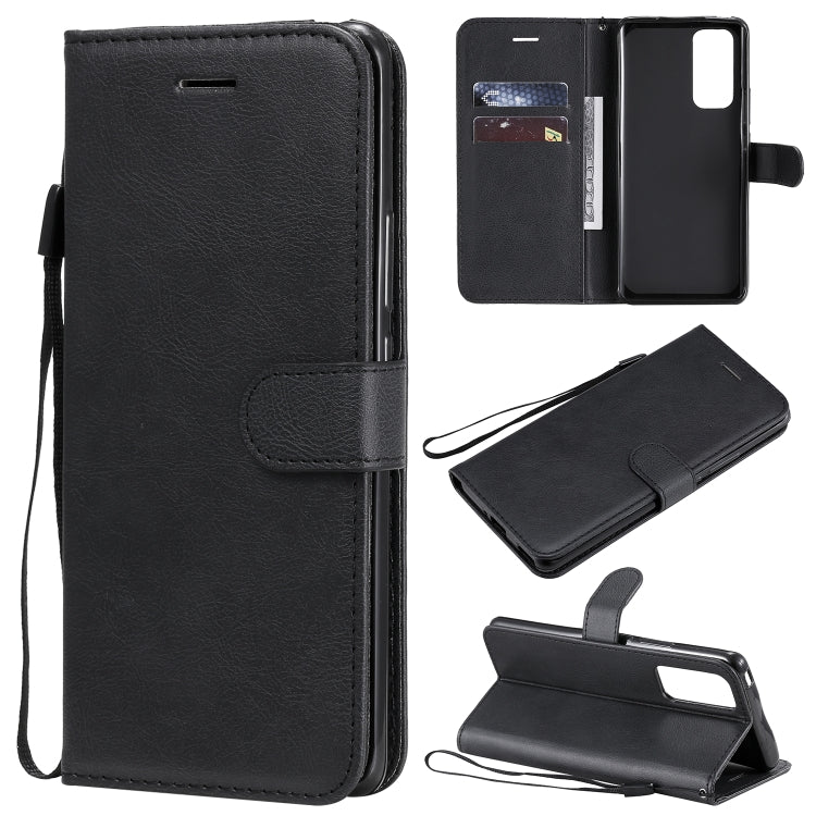 For Huawei Honor 30 Pro Solid Color Horizontal Flip Protective Leather Case with Holder & Card Slots & Wallet & Lanyard