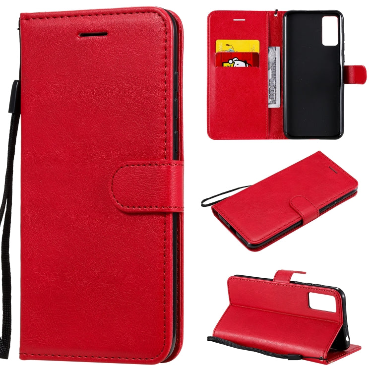 For Huawei Honor Play 4T Pro Solid Color Horizontal Flip Protective Leather Case with Holder & Card Slots & Wallet & Lanyard