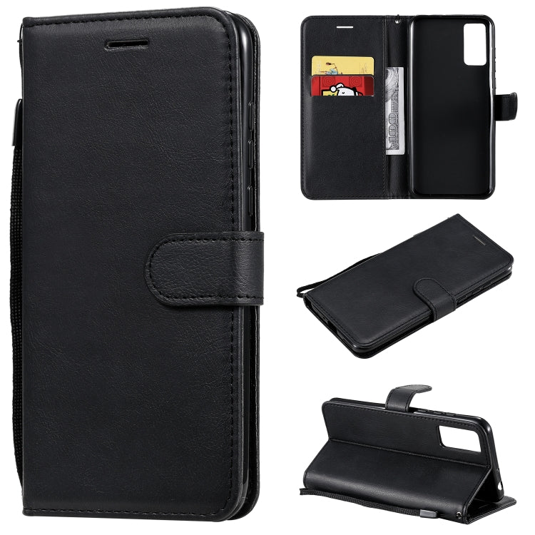 For Huawei Honor Play 4T Pro Solid Color Horizontal Flip Protective Leather Case with Holder & Card Slots & Wallet & Lanyard