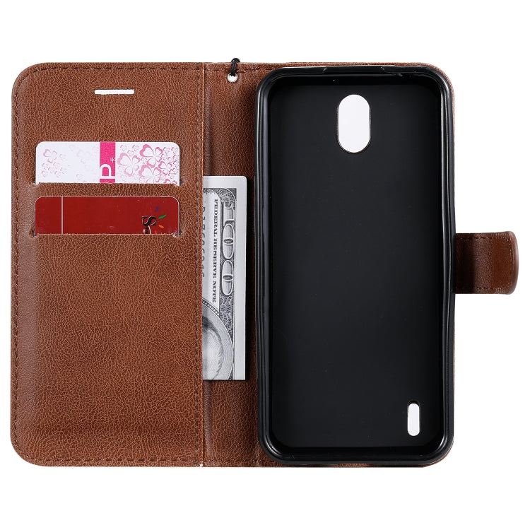 For Nokia 1.3 Solid Color Horizontal Flip Protective Leather Case with Holder & Card Slots & Wallet & Photo Frame & Lanyard