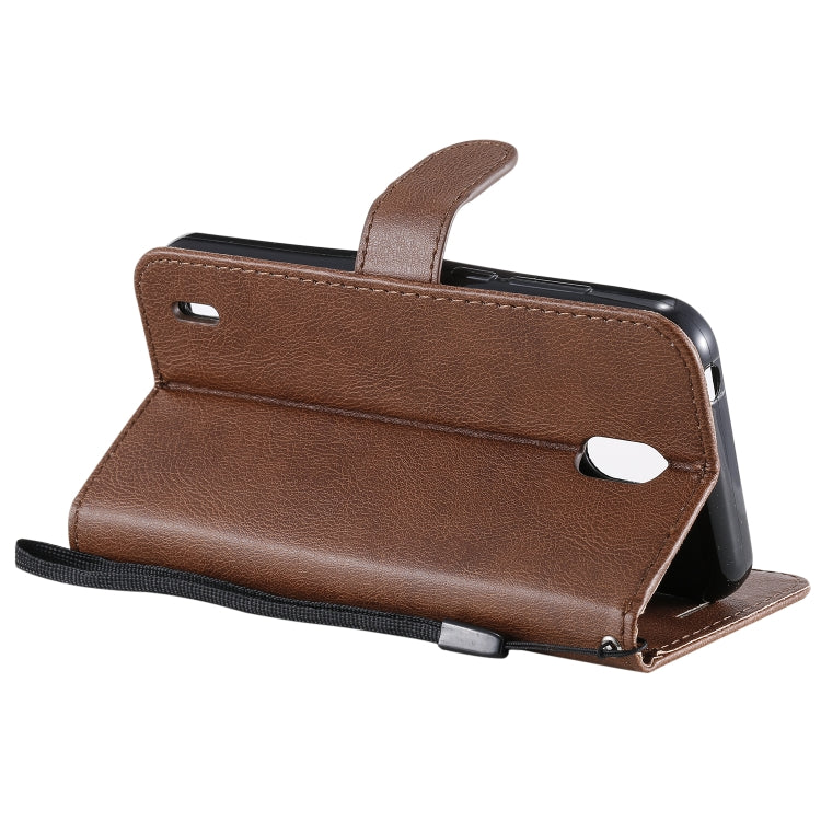 For Nokia 1.3 Solid Color Horizontal Flip Protective Leather Case with Holder & Card Slots & Wallet & Photo Frame & Lanyard