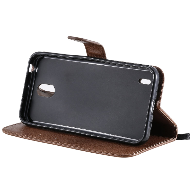 For Nokia 1.3 Solid Color Horizontal Flip Protective Leather Case with Holder & Card Slots & Wallet & Photo Frame & Lanyard