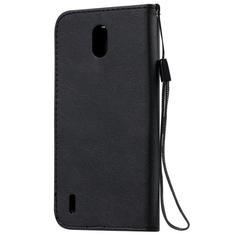 For Nokia 1.3 Solid Color Horizontal Flip Protective Leather Case with Holder & Card Slots & Wallet & Photo Frame & Lanyard