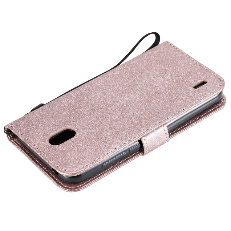 For Nokia 1.3 Solid Color Horizontal Flip Protective Leather Case with Holder & Card Slots & Wallet & Photo Frame & Lanyard