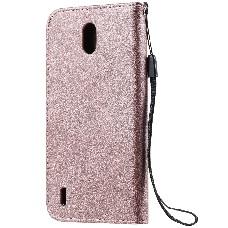 For Nokia 1.3 Solid Color Horizontal Flip Protective Leather Case with Holder & Card Slots & Wallet & Photo Frame & Lanyard