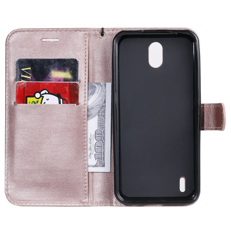 For Nokia 1.3 Solid Color Horizontal Flip Protective Leather Case with Holder & Card Slots & Wallet & Photo Frame & Lanyard