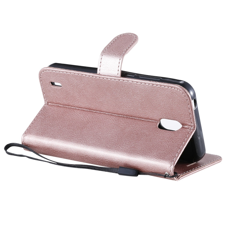 For Nokia 1.3 Solid Color Horizontal Flip Protective Leather Case with Holder & Card Slots & Wallet & Photo Frame & Lanyard