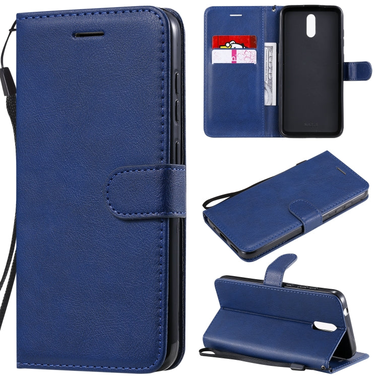 For Nokia 2.3 Solid Color Horizontal Flip Protective Leather Case with Holder & Card Slots & Wallet & Photo Frame & Lanyard