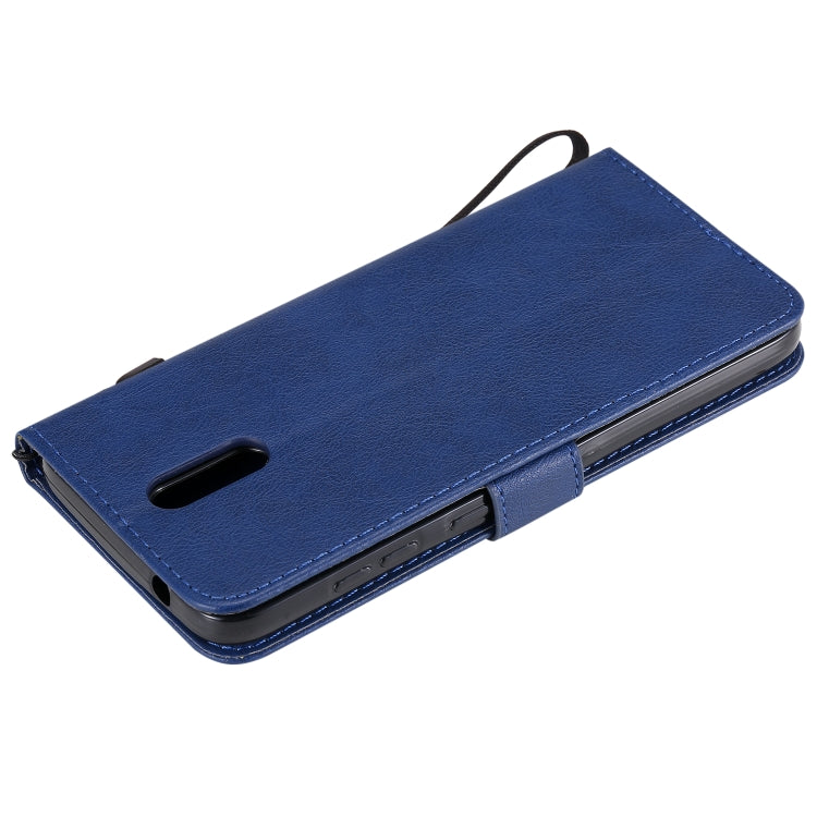 For Nokia 2.3 Solid Color Horizontal Flip Protective Leather Case with Holder & Card Slots & Wallet & Photo Frame & Lanyard