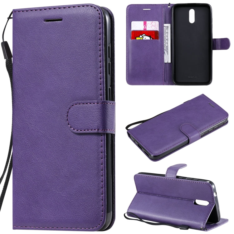 For Nokia 2.3 Solid Color Horizontal Flip Protective Leather Case with Holder & Card Slots & Wallet & Photo Frame & Lanyard