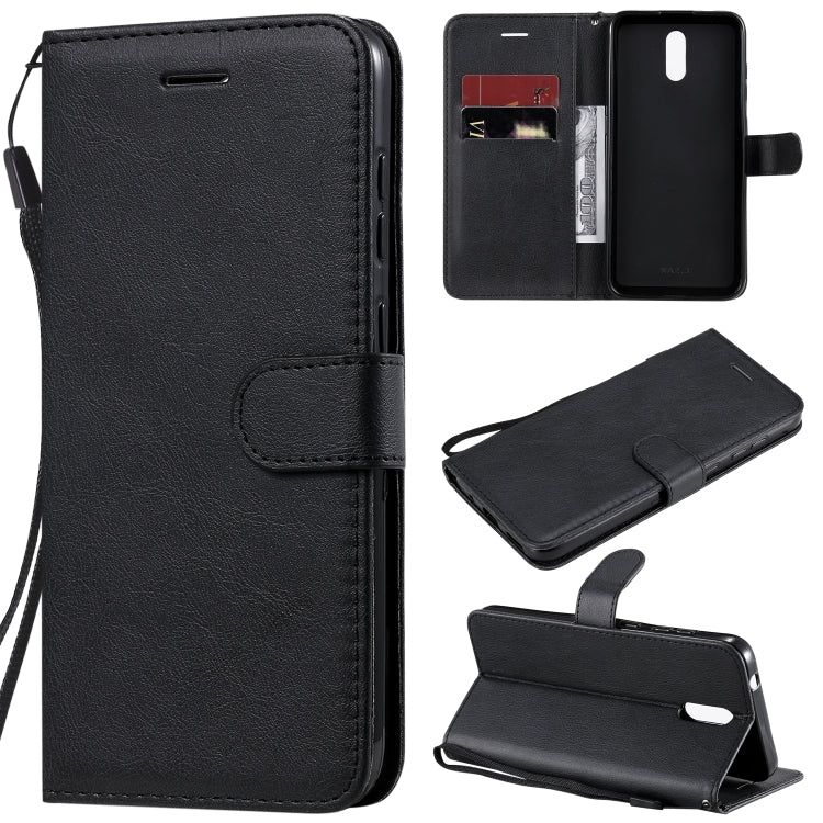 For Nokia 2.3 Solid Color Horizontal Flip Protective Leather Case with Holder & Card Slots & Wallet & Photo Frame & Lanyard