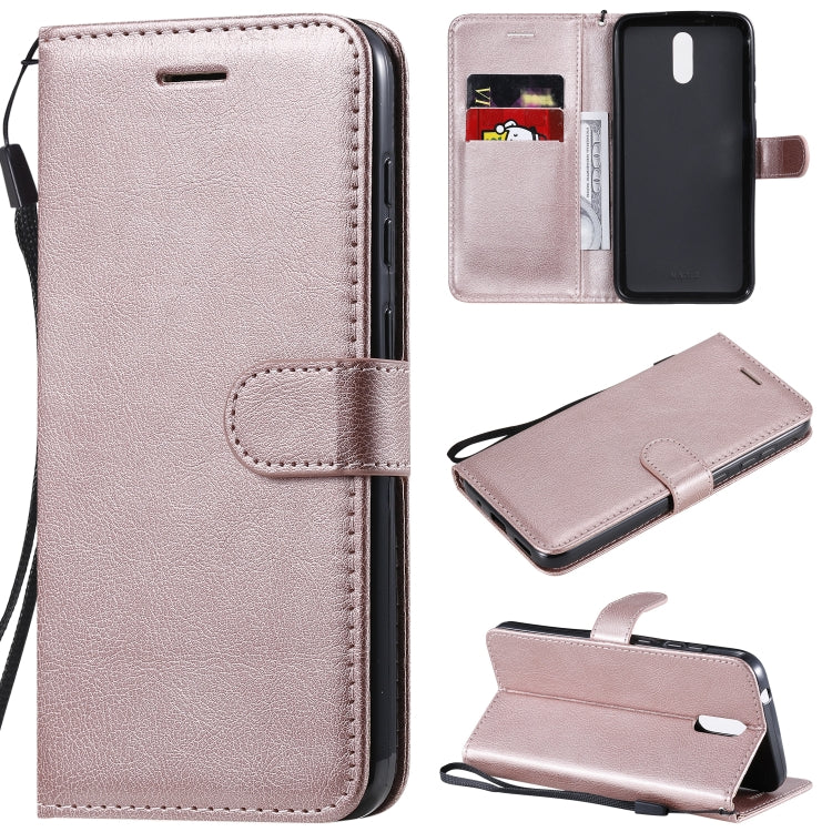 For Nokia 2.3 Solid Color Horizontal Flip Protective Leather Case with Holder & Card Slots & Wallet & Photo Frame & Lanyard