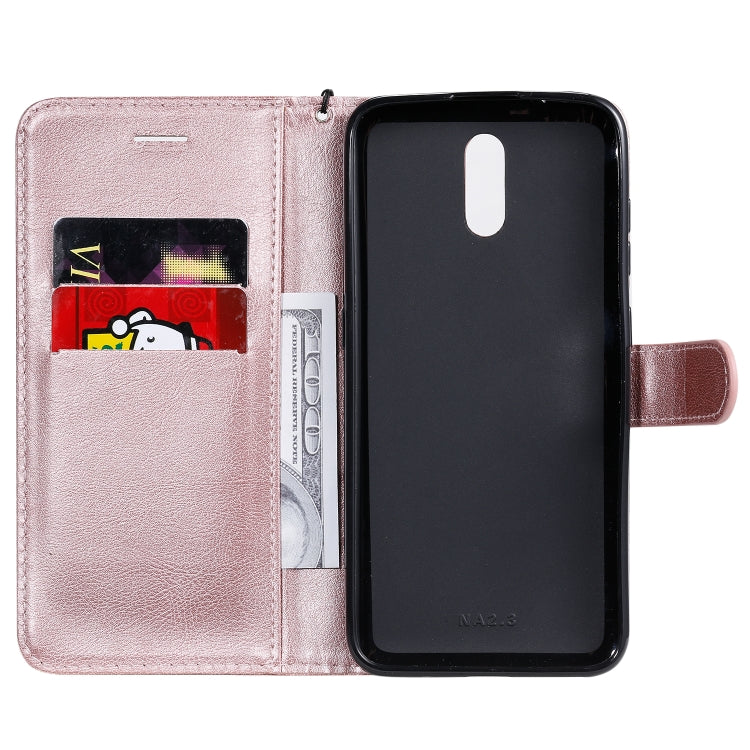 For Nokia 2.3 Solid Color Horizontal Flip Protective Leather Case with Holder & Card Slots & Wallet & Photo Frame & Lanyard