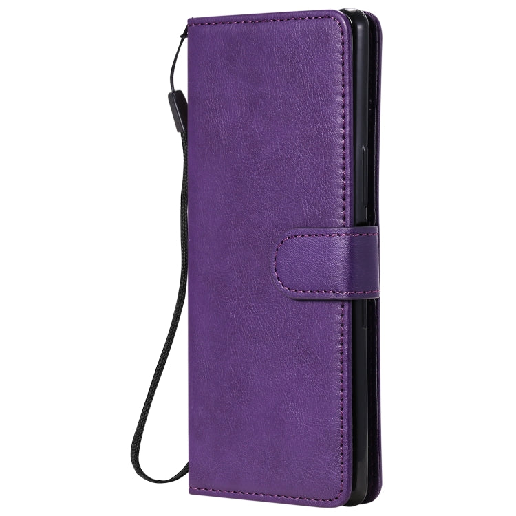 For Sony Xperia L4 Solid Color Horizontal Flip Protective Leather Case with Holder & Card Slots & Wallet & Photo Frame & Lanyard