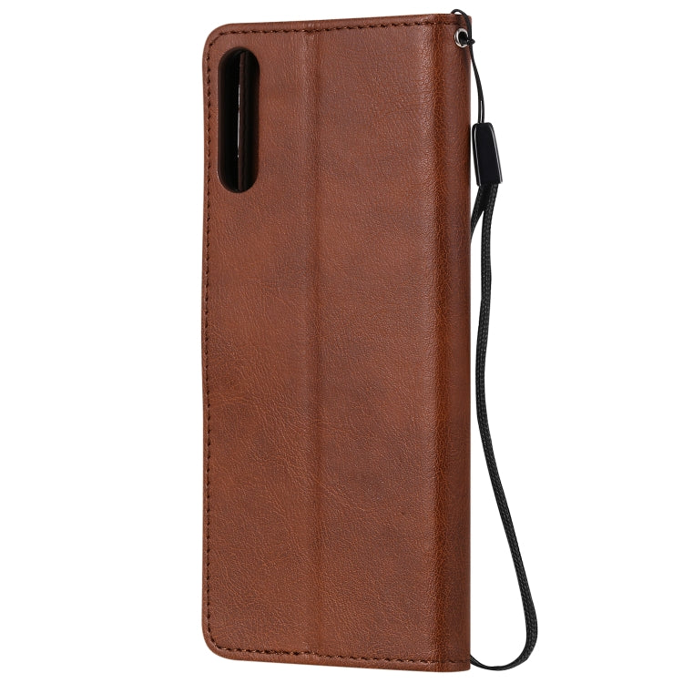 For Sony Xperia L4 Solid Color Horizontal Flip Protective Leather Case with Holder & Card Slots & Wallet & Photo Frame & Lanyard
