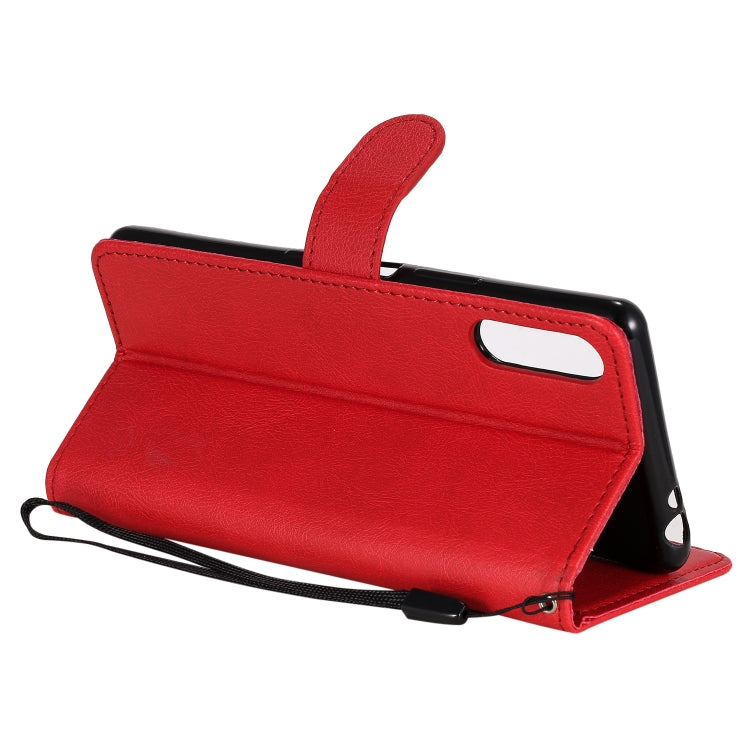 For Sony Xperia L4 Solid Color Horizontal Flip Protective Leather Case with Holder & Card Slots & Wallet & Photo Frame & Lanyard