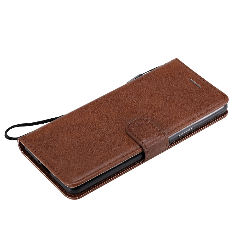 For Sony Xperia 10 II Solid Color Horizontal Flip Protective Leather Case with Holder & Card Slots & Wallet & Photo Frame & Lanyard