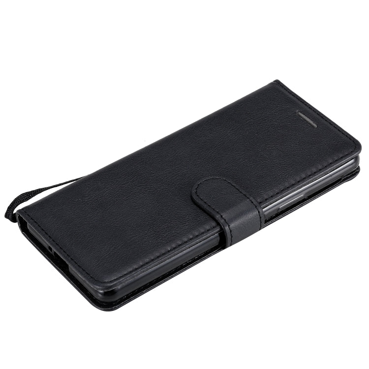 For Sony Xperia 10 II Solid Color Horizontal Flip Protective Leather Case with Holder & Card Slots & Wallet & Photo Frame & Lanyard
