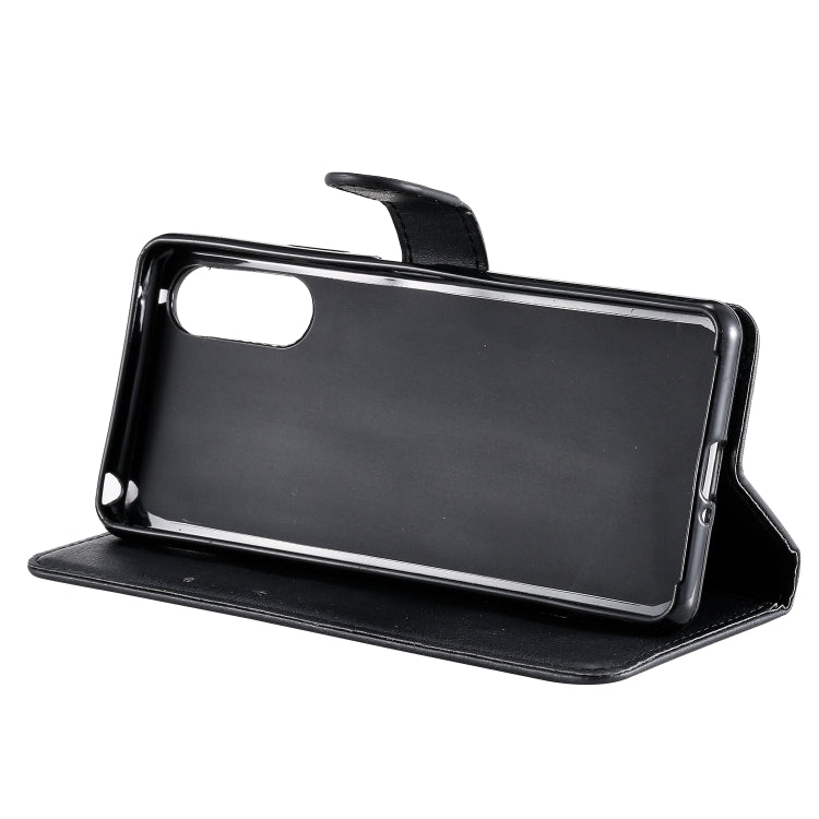 For Sony Xperia 10 II Solid Color Horizontal Flip Protective Leather Case with Holder & Card Slots & Wallet & Photo Frame & Lanyard