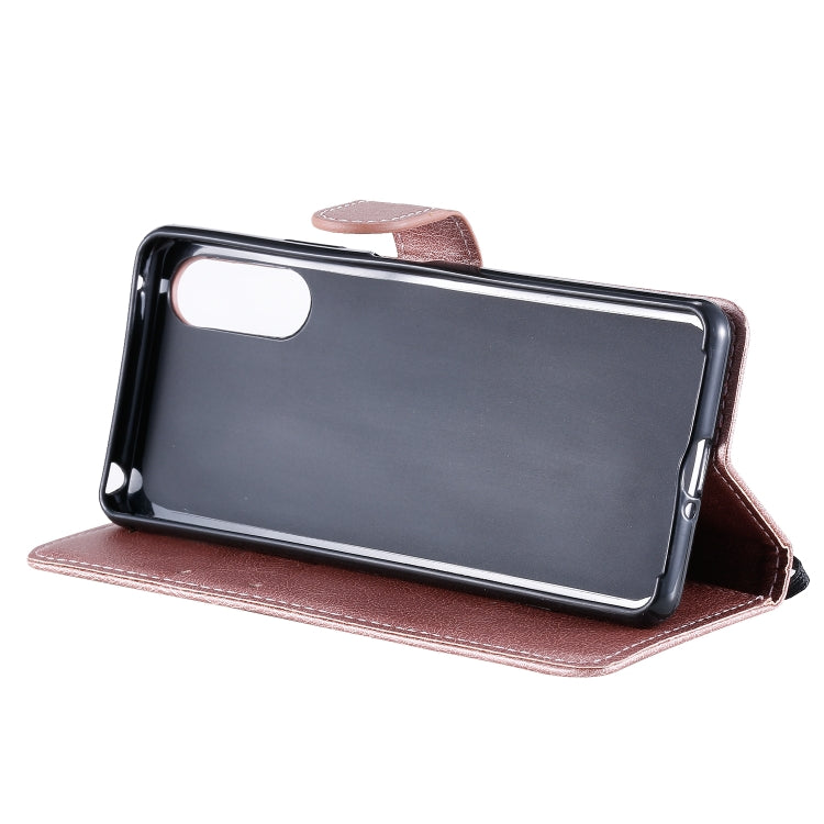 For Sony Xperia 10 II Solid Color Horizontal Flip Protective Leather Case with Holder & Card Slots & Wallet & Photo Frame & Lanyard