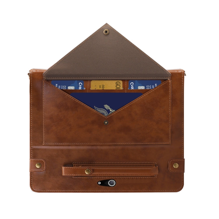 For Microsoft Surface Go 10.1 inch Envelope Horizontal Flip PU Leather Case with Card Slots & Pen Slots & Holder & Wallet & Photo Frame & Shoulder Strap