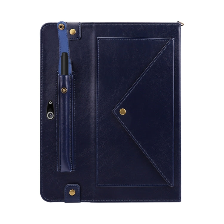 For Microsoft Surface Go 10.1 inch Envelope Horizontal Flip PU Leather Case with Card Slots & Pen Slots & Holder & Wallet & Photo Frame & Shoulder Strap