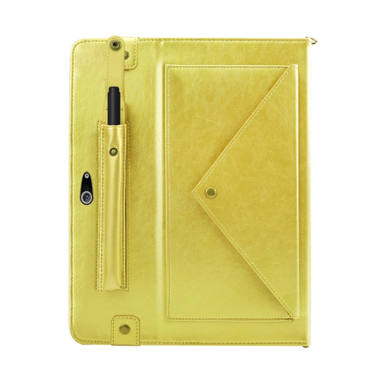 For Microsoft Surface Go 10.1 inch Envelope Horizontal Flip PU Leather Case with Card Slots & Pen Slots & Holder & Wallet & Photo Frame & Shoulder Strap