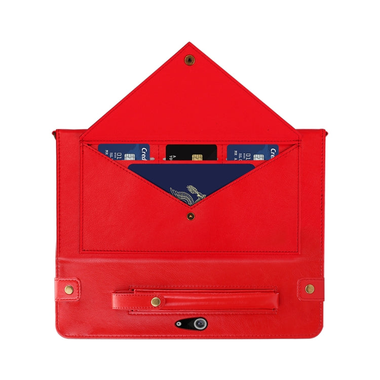 For Microsoft Surface Go 10.1 inch Envelope Horizontal Flip PU Leather Case with Card Slots & Pen Slots & Holder & Wallet & Photo Frame & Shoulder Strap