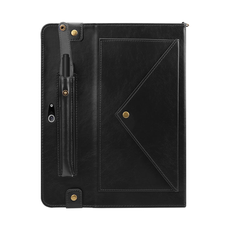 For Microsoft Surface Go 10.1 inch Envelope Horizontal Flip PU Leather Case with Card Slots & Pen Slots & Holder & Wallet & Photo Frame & Shoulder Strap