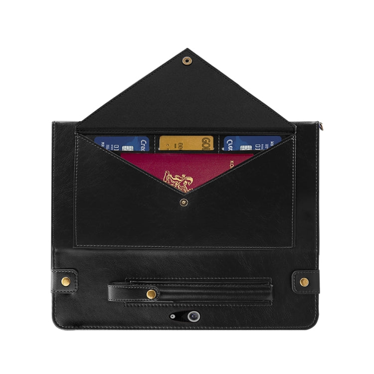 For Microsoft Surface Go 10.1 inch Envelope Horizontal Flip PU Leather Case with Card Slots & Pen Slots & Holder & Wallet & Photo Frame & Shoulder Strap