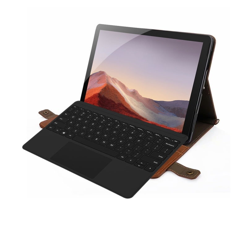 For Microsoft Surface Pro 4 / 5 / 6 / 7 Envelope Horizontal Flip PU Leather Case with Card Slots & Pen Slots & Holder & Wallet & Photo Frame & Shoulder Strap