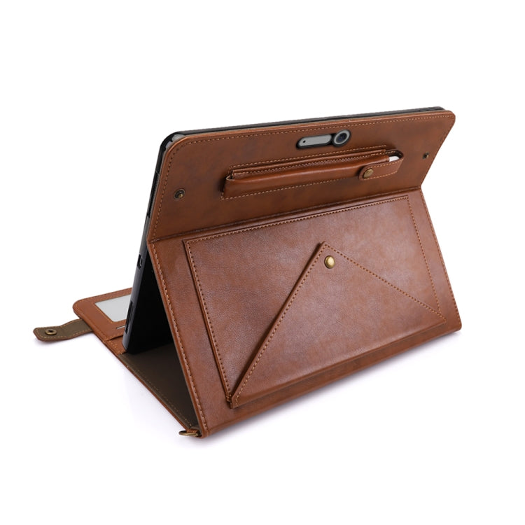 For Microsoft Surface Pro 4 / 5 / 6 / 7 Envelope Horizontal Flip PU Leather Case with Card Slots & Pen Slots & Holder & Wallet & Photo Frame & Shoulder Strap