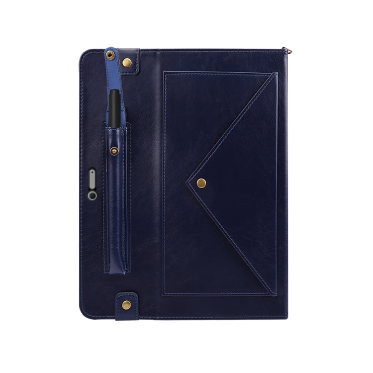 For Microsoft Surface Pro 4 / 5 / 6 / 7 Envelope Horizontal Flip PU Leather Case with Card Slots & Pen Slots & Holder & Wallet & Photo Frame & Shoulder Strap