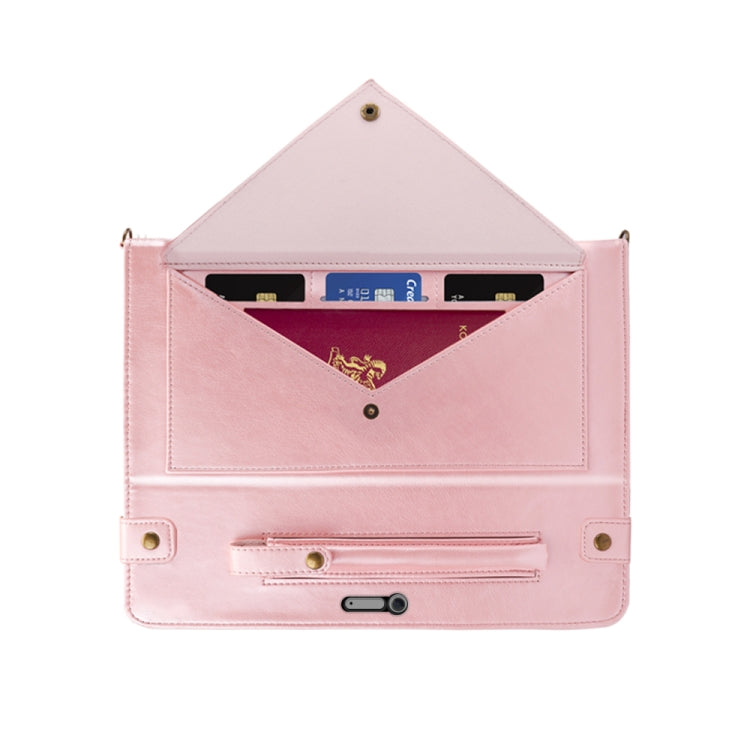 For Microsoft Surface Pro 4 / 5 / 6 / 7 Envelope Horizontal Flip PU Leather Case with Card Slots & Pen Slots & Holder & Wallet & Photo Frame & Shoulder Strap