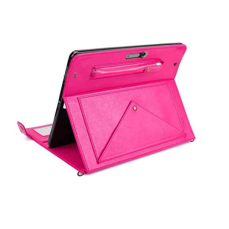 For Microsoft Surface Pro 4 / 5 / 6 / 7 Envelope Horizontal Flip PU Leather Case with Card Slots & Pen Slots & Holder & Wallet & Photo Frame & Shoulder Strap