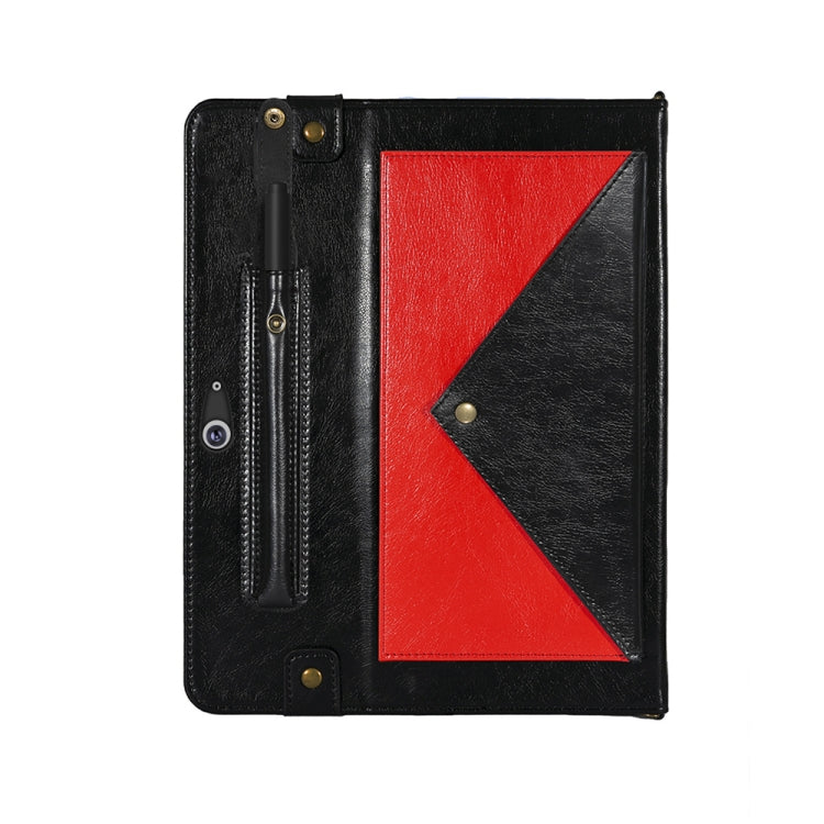 For Microsoft Surface Go 10.1 inch Envelope Color Matching Horizontal Flip PU Leather Case with Card Slots & Pen Slots & Holder & Wallet & Photo Frame & Shoulder Strap