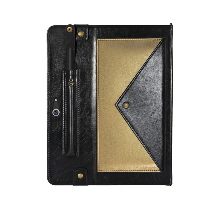 For Microsoft Surface Go 10.1 inch Envelope Color Matching Horizontal Flip PU Leather Case with Card Slots & Pen Slots & Holder & Wallet & Photo Frame & Shoulder Strap