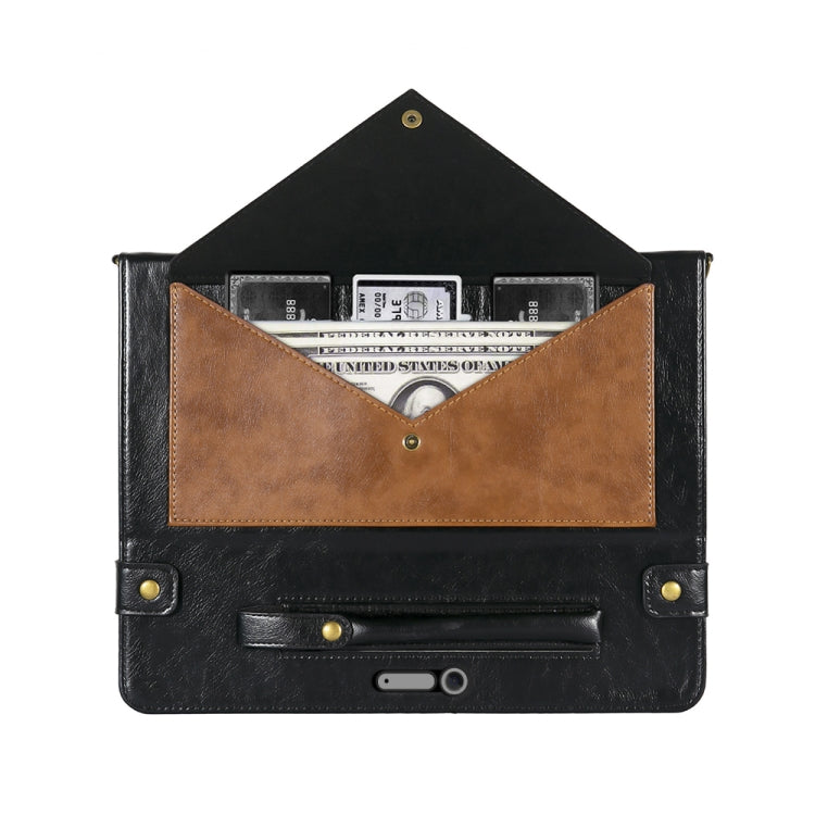 For Microsoft Surface Pro 4 / 5 / 6 / 7 Envelope Color Matching Horizontal Flip PU Leather Case with Card Slots & Pen Slots & Holder & Wallet & Photo Frame & Shoulder Strap