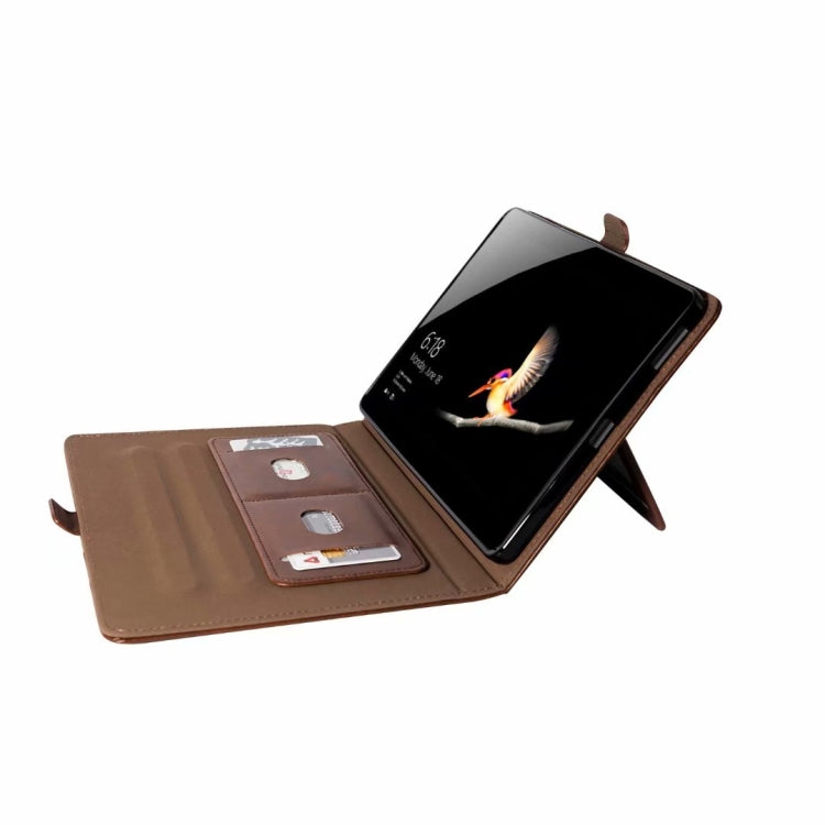For Microsoft Surface Go 10.1 inch Horizontal Flip Double Holder Leather Case with Holder & Card Slots & Photo Frame