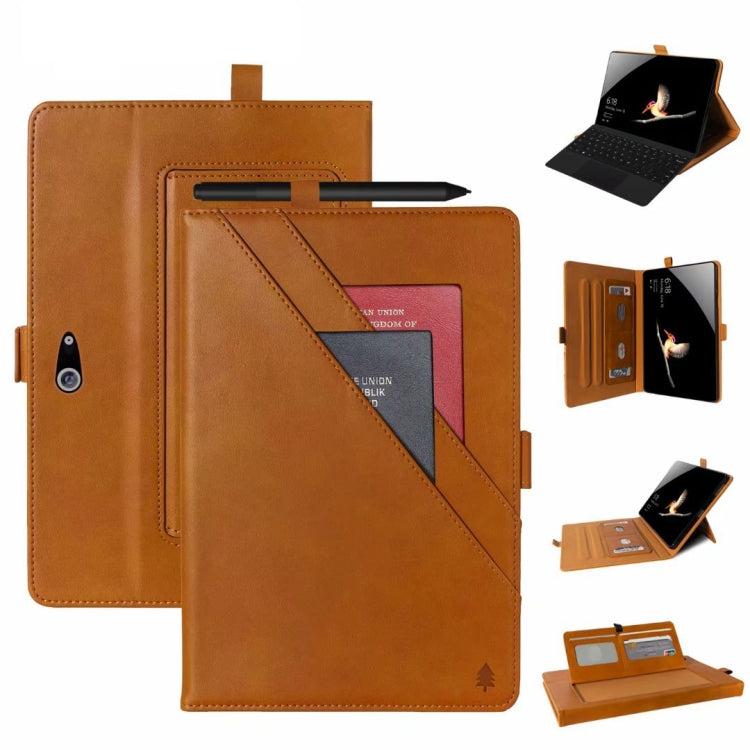 For Microsoft Surface Go 10.1 inch Horizontal Flip Double Holder Leather Case with Holder & Card Slots & Photo Frame