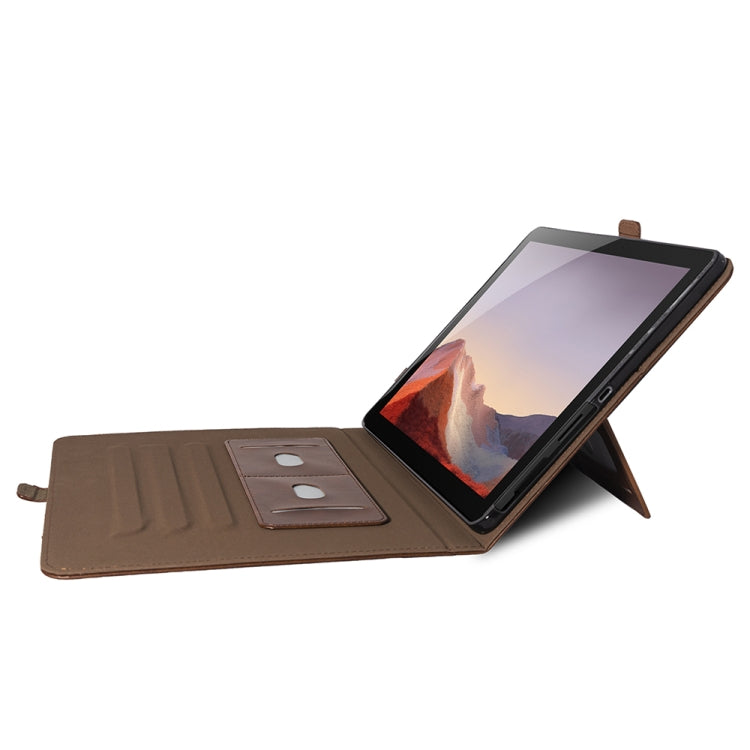For Microsoft Surface Pro 4 / 5 / 6 / 7 Horizontal Flip Double Holder Leather Case with Holder & Card Slots & Photo Frame