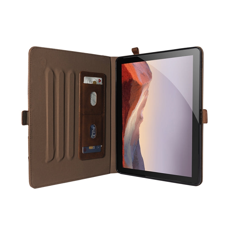 For Microsoft Surface Pro 4 / 5 / 6 / 7 Horizontal Flip Double Holder Leather Case with Holder & Card Slots & Photo Frame