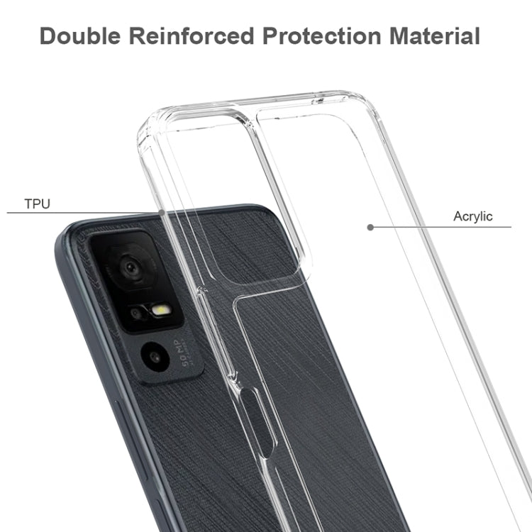 For TCL 40 XE 5G Scratchproof Acrylic TPU Phone Case(Transparent)