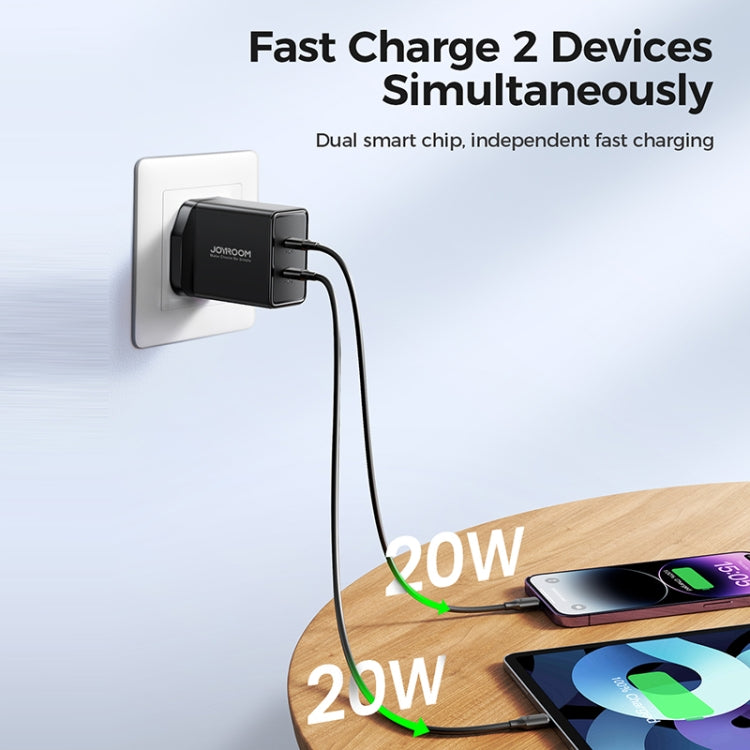 JOYROOM TCF09 40W Dual USB-C / Type-C 2PD Mini Intelligent Fast Charger