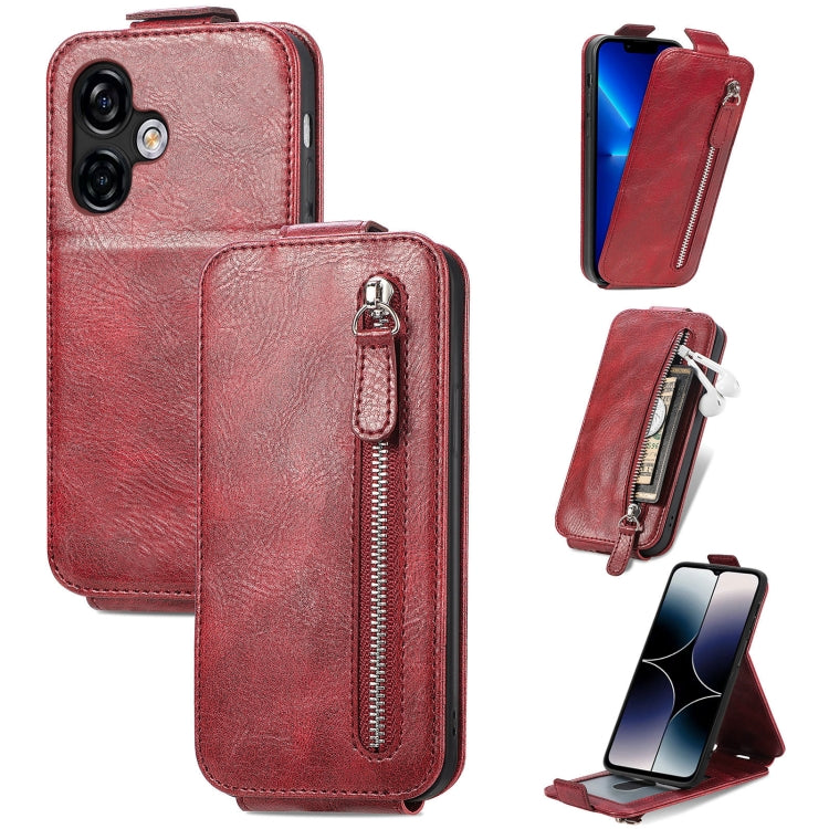 For Ulefone Note 16 Pro Zipper Wallet Vertical Flip Leather Phone Case
