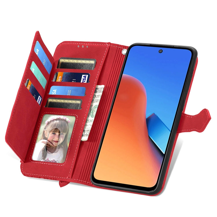 For Xiaomi Redmi 12 Embossed Flower Zipper Leather Phone Case