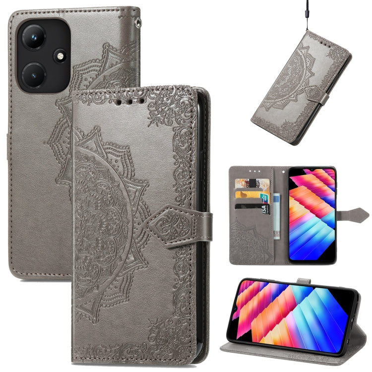 For Infinix Hot 30i Mandala Flower Embossed Leather Phone Case