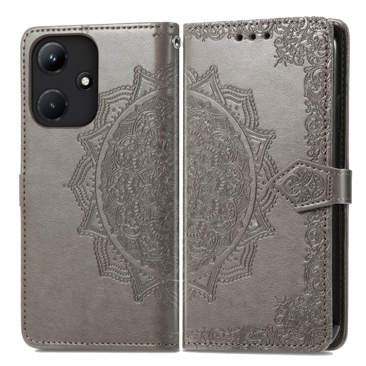For Infinix Hot 30i Mandala Flower Embossed Leather Phone Case